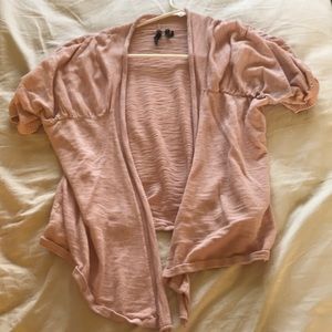 pink cardigan